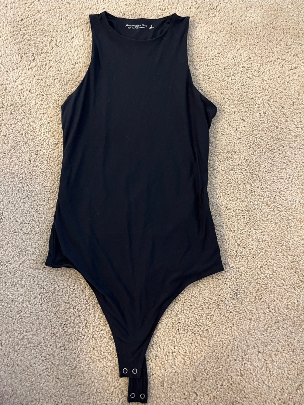 Abercrombie & Fitch Black Sleeveless High-Neck Bodysuit